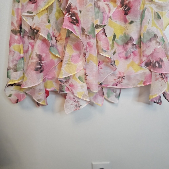 NWOT MISA Los Angeles Miah Floral Ruffle Hello Yellow Floral Dress Size Small - Picture 7 of 10